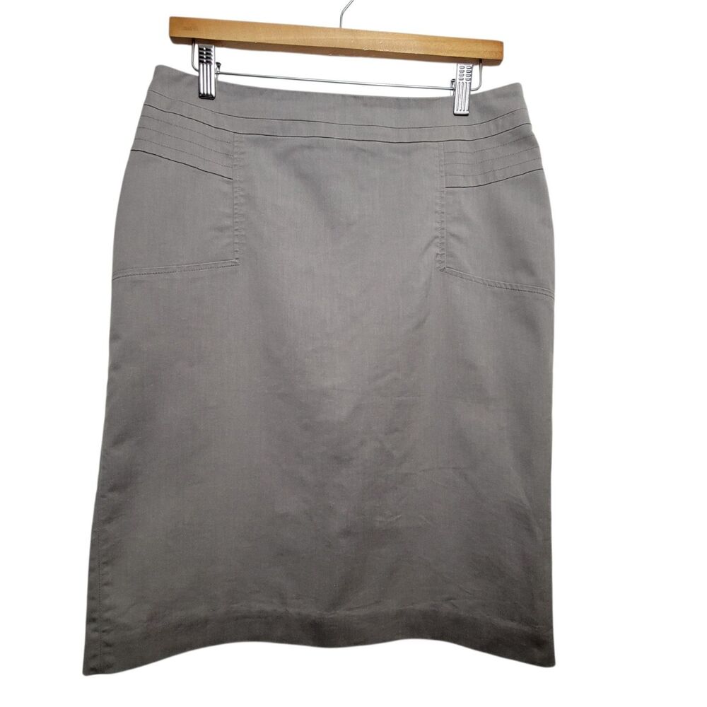Worthington Beige Gray Straight Skirt Size 8